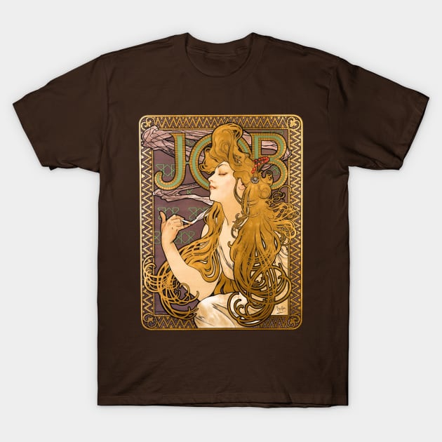 Job rolling papers poster by Mucha T-Shirt by UndiscoveredWonders